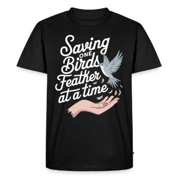 Passionné par le sauvetage des oiseaux et la faune sauvage - T-shirt Premium bio Homme - noir - Devant - Nico (187cm)