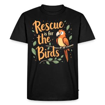 Passionné par le sauvetage des oiseaux et la faune sauvage - T-shirt Premium bio Homme - noir - Devant - Nico (187cm)