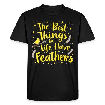 Passionné par le sauvetage des oiseaux et la faune sauvage - T-shirt Premium bio Homme - noir - Devant - Nico (187cm)