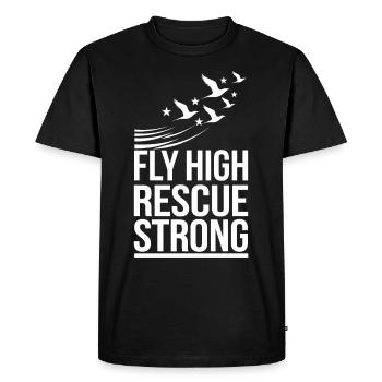 Passionné par le sauvetage des oiseaux et la faune sauvage - T-shirt Premium bio Homme - noir - Devant - Nico (187cm)