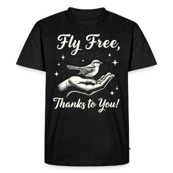 Passionné par le sauvetage des oiseaux et la faune sauvage - T-shirt Premium bio Homme - noir - Devant - Nico (187cm)