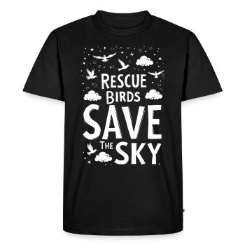 Passionné par le sauvetage des oiseaux et la faune sauvage - T-shirt Premium bio Homme - noir - Devant - Nico (187cm)