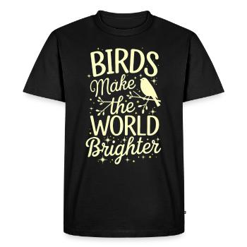 Passionné par le sauvetage des oiseaux et la faune sauvage - T-shirt Premium bio Homme - noir - Devant - Nico (187cm)