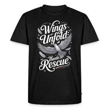 Passionné par le sauvetage des oiseaux et la faune sauvage - T-shirt Premium bio Homme - noir - Devant - Nico (187cm)