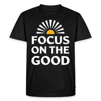 Harness Positivity And Mental Well-Being Through - Men's Premium Organic T-Shirt - black - Front - Nico (187cm)