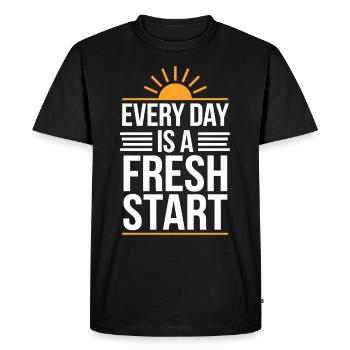 Harness Positivity And Mental Well-Being Through - Men's Premium Organic T-Shirt - black - Front - Nico (187cm)