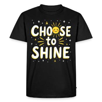 Harness Positivity And Mental Well-Being Through - Men's Premium Organic T-Shirt - black - Front - Nico (187cm)