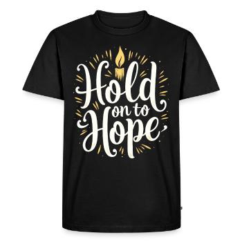 Harness Positivity And Mental Well-Being Through - Men's Premium Organic T-Shirt - black - Front - Nico (187cm)