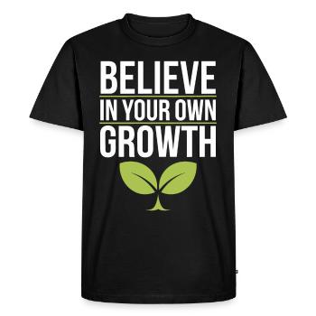 Harness Positivity And Mental Well-Being Through - Men's Premium Organic T-Shirt - black - Front - Nico (187cm)
