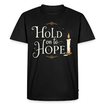 Harness Positivity And Mental Well-Being Through - Men's Premium Organic T-Shirt - black - Front - Nico (187cm)