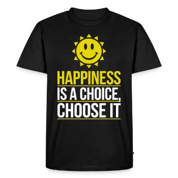 Harness Positivity And Mental Well-Being Through - Men's Premium Organic T-Shirt - black - Front - Nico (187cm)