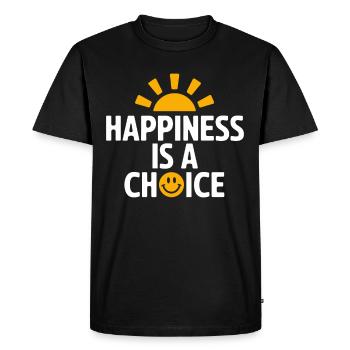 Harness Positivity And Mental Well-Being Through - Men's Premium Organic T-Shirt - black - Front - Nico (187cm)