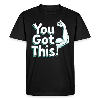 Harness Positivity And Mental Well-Being Through - Men's Premium Organic T-Shirt - black - Front - Nico (187cm)
