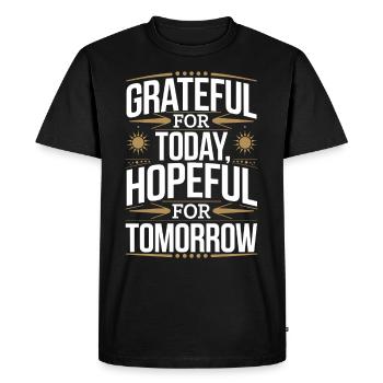 Harness Positivity And Mental Well-Being Through - Men's Premium Organic T-Shirt - black - Front - Nico (187cm)