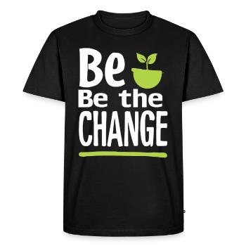 Harness Positivity And Mental Well-Being Through - Men's Premium Organic T-Shirt - black - Front - Nico (187cm)