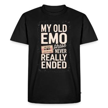Introversion Alternative Style Emotional - Men's Premium Organic T-Shirt - black - Front - Nico (187cm)