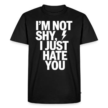 Introversion Alternative Style Emotional - Men's Premium Organic T-Shirt - black - Front - Nico (187cm)