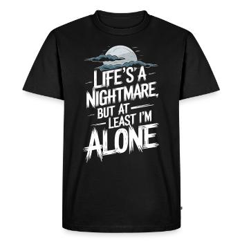 Introversion Alternative Style Emotional - Men's Premium Organic T-Shirt - black - Front - Nico (187cm)