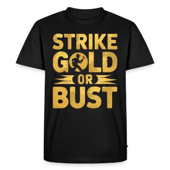 Extraction de l’or Exploitation minière Histoire Aventure Prospecteur - T-shirt Premium bio Homme - noir - Devant - Nico (187cm)
