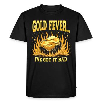Extraction de l’or Exploitation minière Histoire Aventure Prospecteur - T-shirt Premium bio Homme - noir - Devant - Nico (187cm)