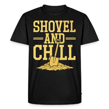 Extraction de l’or Exploitation minière Histoire Aventure Prospecteur - T-shirt Premium bio Homme - noir - Devant - Nico (187cm)