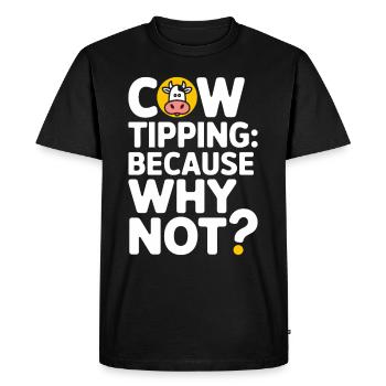 Blague amusante sur le pourboire de vache pour les passionnés de ferme et - T-shirt Premium bio Homme - noir - Devant - Nico (187cm)