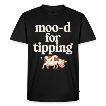 Blague amusante sur le pourboire de vache pour les passionnés de ferme et - T-shirt Premium bio Homme - noir - Devant - Nico (187cm)