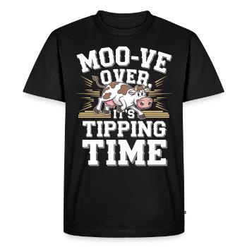 Blague amusante sur le pourboire de vache pour les passionnés de ferme et - T-shirt Premium bio Homme - noir - Devant - Nico (187cm)