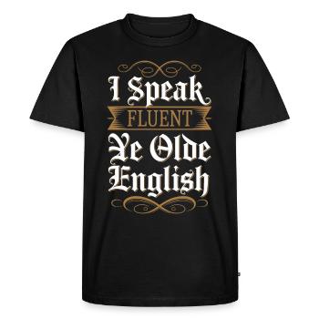 Foire Renaissance tenue Médiéval Ren Faire - T-shirt Premium bio Homme - noir - Devant - Nico (187cm)