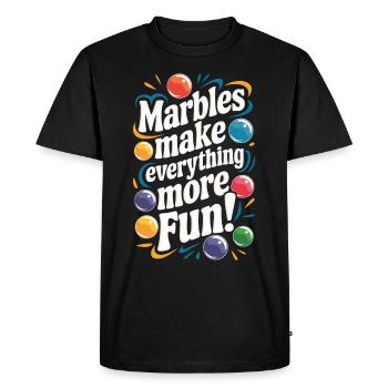 Thrilling Marble Racing Adventures for Enthusiasts - Men's Premium Organic T-Shirt - black - Front - Nico (187cm)