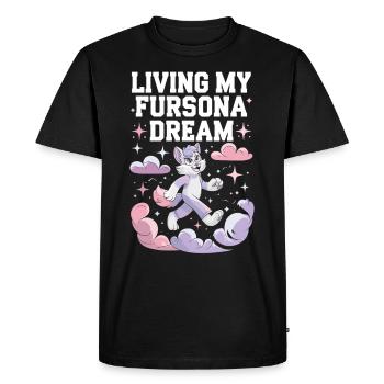 Furry Fandom Enthousiaste Cosplay Fun et Fursuiting - T-shirt Premium bio Homme - noir - Devant - Nico (187cm)