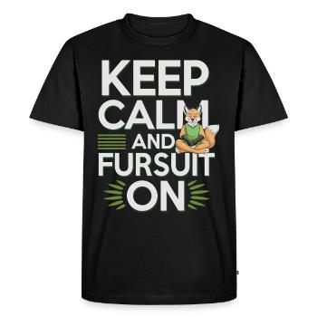 Furry Fandom Enthousiaste Cosplay Fun et Fursuiting - T-shirt Premium bio Homme - noir - Devant - Nico (187cm)