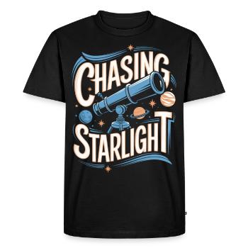 Telescope Astronomy Astrophotography - Men's Premium Organic T-Shirt - black - Front - Nico (187cm)