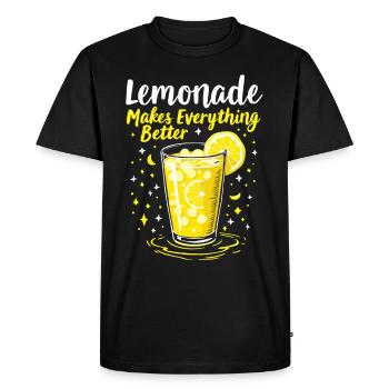 Refreshing Lemonade Vibes: Perfect for Lemonade - Men's Premium Organic T-Shirt - black - Front - Nico (187cm)