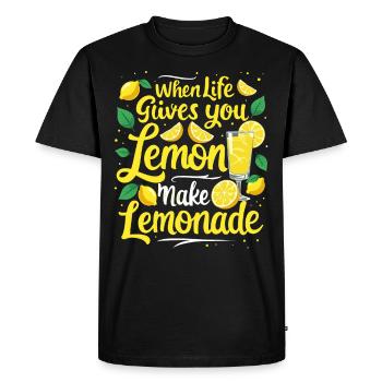 Refreshing Lemonade Vibes: Perfect for Lemonade - Men's Premium Organic T-Shirt - black - Front - Nico (187cm)