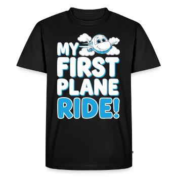 My First Plane Ride First Time Flying Adventure - Men's Premium Organic T-Shirt - black - Front - Nico (187cm)