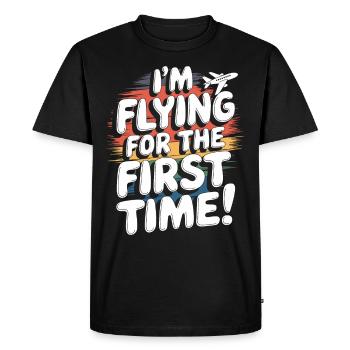 My First Plane Ride First Time Flying Adventure - Men's Premium Organic T-Shirt - black - Front - Nico (187cm)