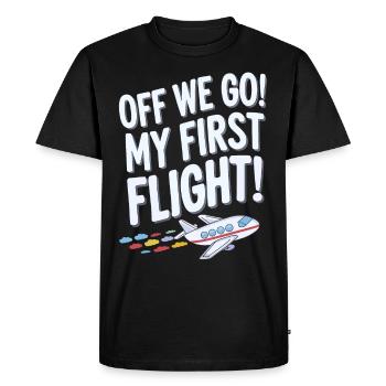 My First Plane Ride First Time Flying Adventure - Men's Premium Organic T-Shirt - black - Front - Nico (187cm)