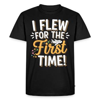 My First Plane Ride First Time Flying Adventure - Men's Premium Organic T-Shirt - black - Front - Nico (187cm)