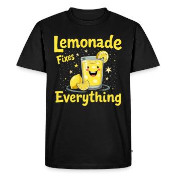 Refreshing Lemonade Vibes: Perfect for Lemonade - Men's Premium Organic T-Shirt - black - Front - Nico (187cm)