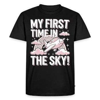 My First Plane Ride First Time Flying Adventure - Men's Premium Organic T-Shirt - black - Front - Nico (187cm)