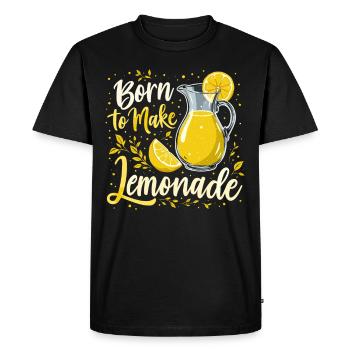 Refreshing Lemonade Vibes: Perfect for Lemonade - Men's Premium Organic T-Shirt - black - Front - Nico (187cm)