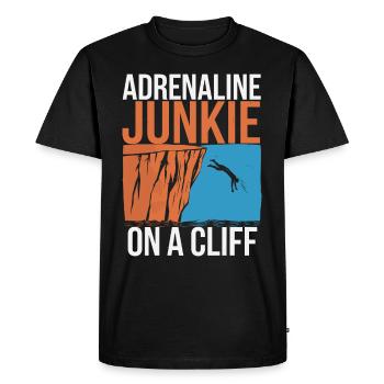 Cliff Diving Adventure Sports Thrill Seeker - Men's Premium Organic T-Shirt - black - Front - Nico (187cm)