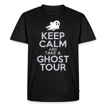 Aventures effrayantes lors de visites fantômes hantées et - T-shirt Premium bio Homme - noir - Devant - Nico (187cm)
