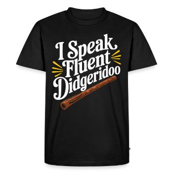 Didgeridoo Player Embracing Aboriginal Instrument - Men's Premium Organic T-Shirt - black - Front - Nico (187cm)