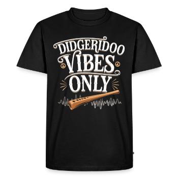 Didgeridoo Player Embracing Aboriginal Instrument - Men's Premium Organic T-Shirt - black - Front - Nico (187cm)