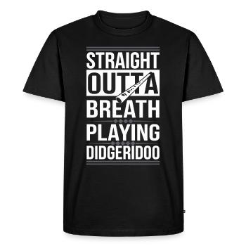 Didgeridoo Player Embracing Aboriginal Instrument - Men's Premium Organic T-Shirt - black - Front - Nico (187cm)