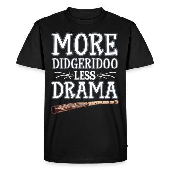 Didgeridoo Player Embracing Aboriginal Instrument - Men's Premium Organic T-Shirt - black - Front - Nico (187cm)
