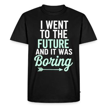 Time travel sci-fi enthusiast and time machine - Men's Premium Organic T-Shirt - black - Front - Nico (187cm)