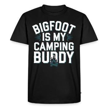 Bigfoot croyant Sasquatch Cryptide Créature de la forêt - T-shirt Premium bio Homme - noir - Devant - Nico (187cm)